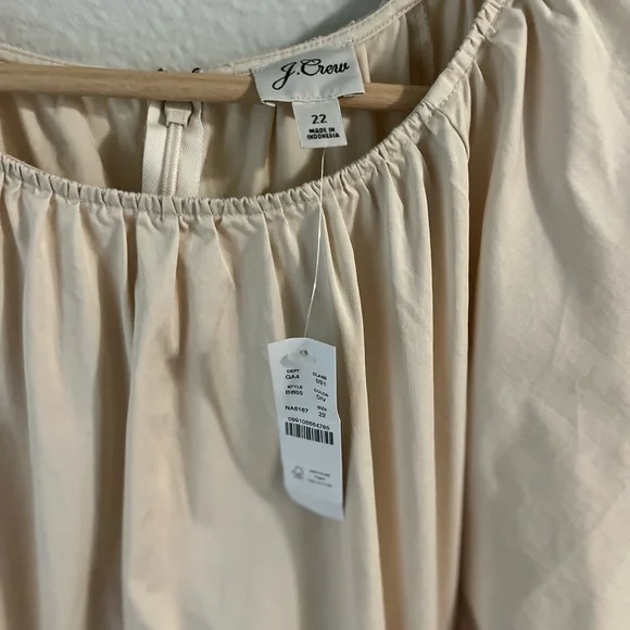 NWT J.Crew Puff-Sleeve Side-Cutout Mini Dress Lightweight Chino Size 22 Sold Out - Picture 7 of 13